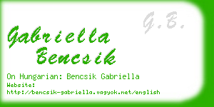 gabriella bencsik business card